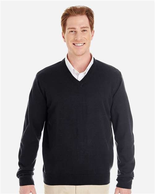 Harriton - Men's Pilblocâ„¢ V-Neck Sweater - M420 - Image 4
