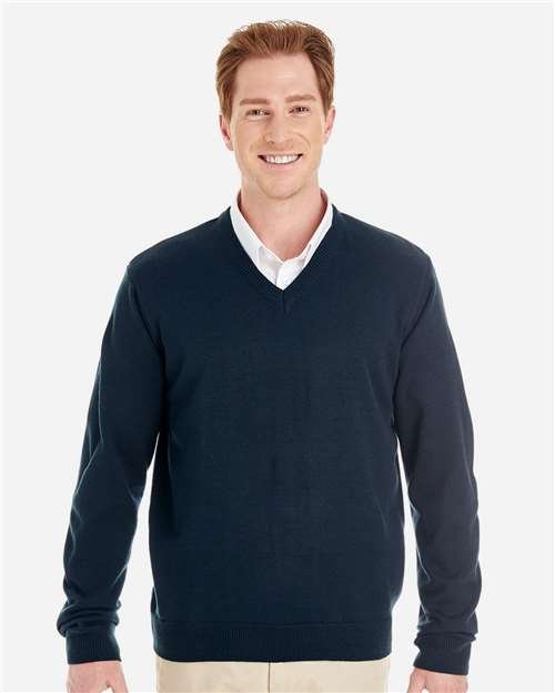 Harriton - Men's Pilblocâ„¢ V-Neck Sweater - M420 - Image 8
