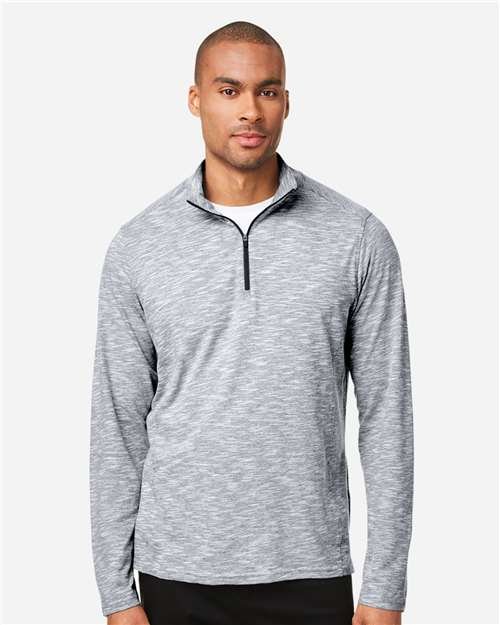 North End - Men's Eclipse Jacquard Quarter-Zip Pullover - NE415 - Image 6