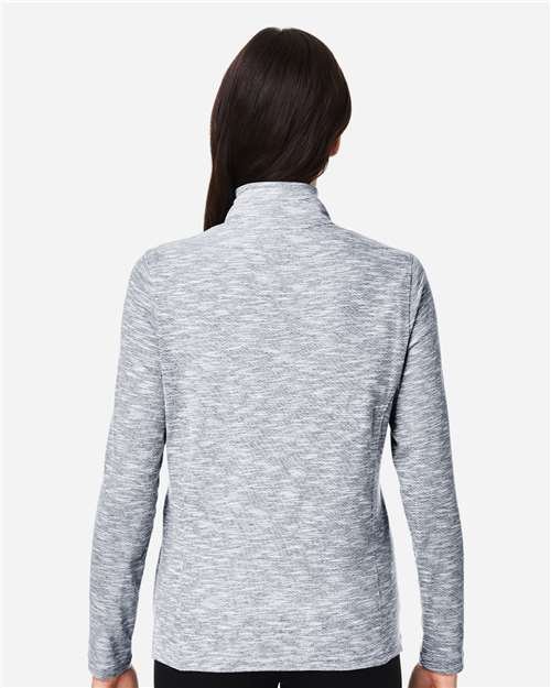 North End - Women's Eclipse Jacquard Quarter-Zip Pullover - NE415W - Image 7