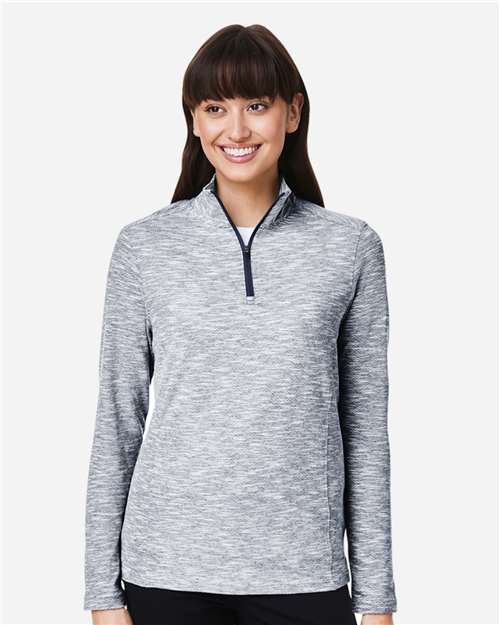 North End - Women's Eclipse Jacquard Quarter-Zip Pullover - NE415W - Image 6