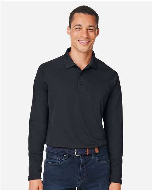 Harriton - Men's Charge Snag and Soil Protect Long Sleeve Polo - M208L - Image 6