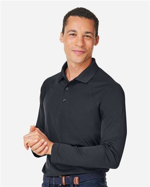 Harriton - Men's Charge Snag and Soil Protect Long Sleeve Polo - M208L - Image 8