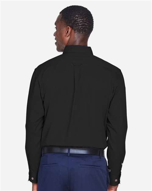 Harriton - Men's Tall Easy Blend™ Twill Dress Shirt - M500T - Image 6