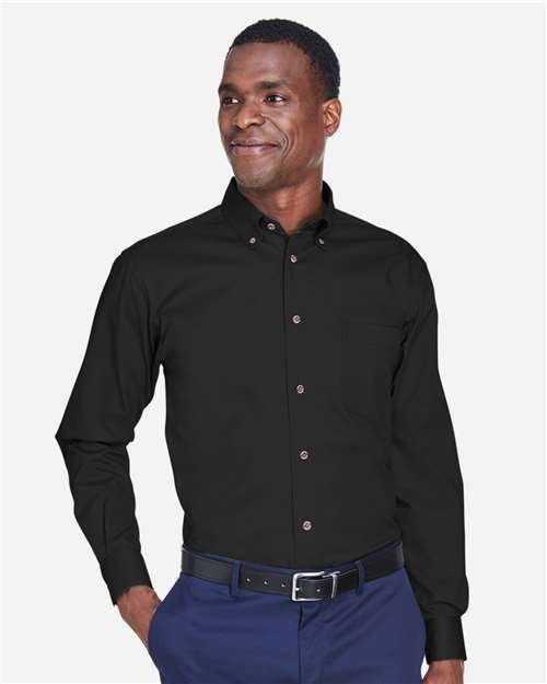 Harriton - Men's Tall Easy Blend™ Twill Dress Shirt - M500T - Image 5