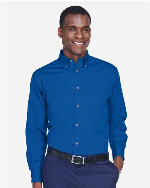 Harriton - Men's Tall Easy Blend™ Twill Dress Shirt - M500T - Image 10