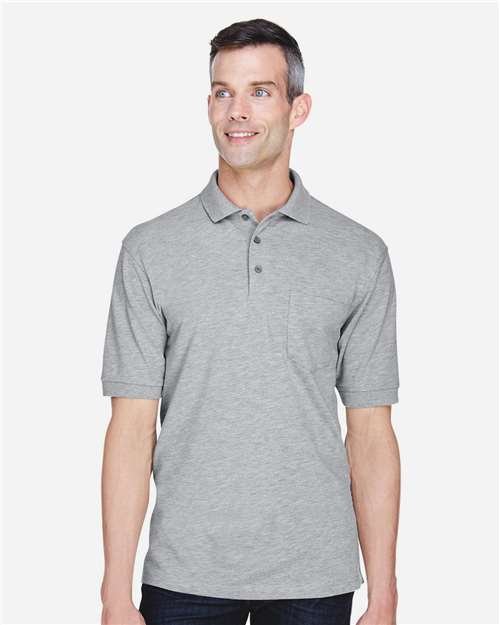 Harriton Men's Easy Blend™ Polo with Pocket - M265P - Image 10