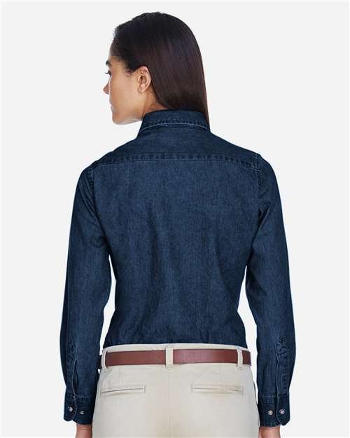Harriton - Women's Denim Shirt - M550W - Image 6