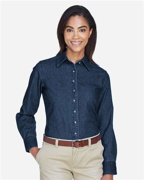 Harriton - Women's Denim Shirt - M550W - Image 5