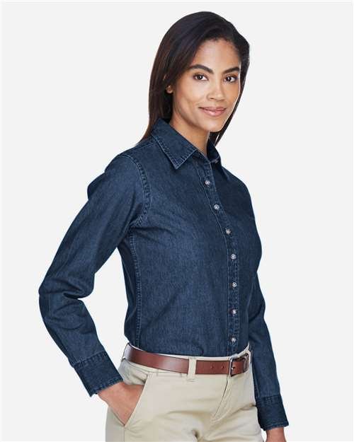 Harriton - Women's Denim Shirt - M550W - Image 7