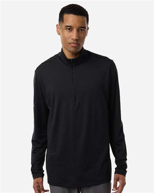 Adidas Men's Textured Stripe Quarter-Zip Pullover - A708 - Image 6