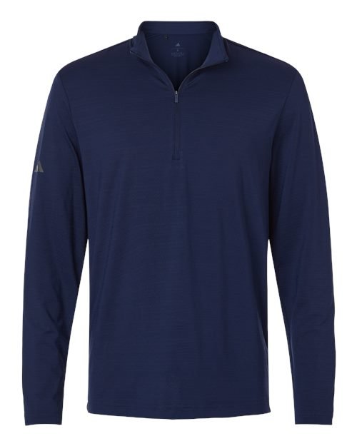 Adidas Men's Textured Stripe Quarter-Zip Pullover - A708 - Image 9