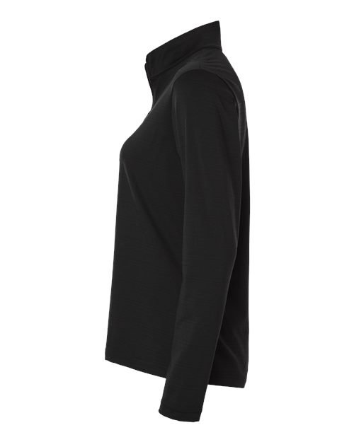 Adidas Women's Textured Stripe Quarter-Zip Pullover - A709 - Image 5