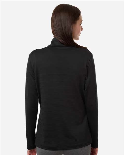 Adidas Women's Textured Stripe Quarter-Zip Pullover - A709 - Image 7