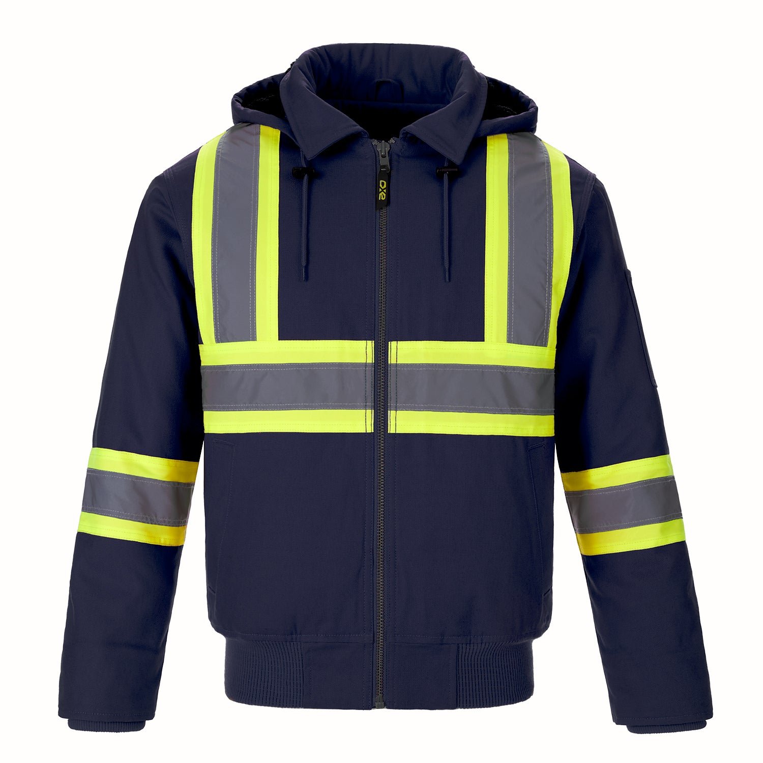 L01290 - International - Cotton Canvas Hi-Vis Bomber Jacket with Detachable Hood - Image 5