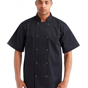 Artisan Collection by Reprime Unisex Ten Studded Front Short Sleeve Chef Coat - RP664