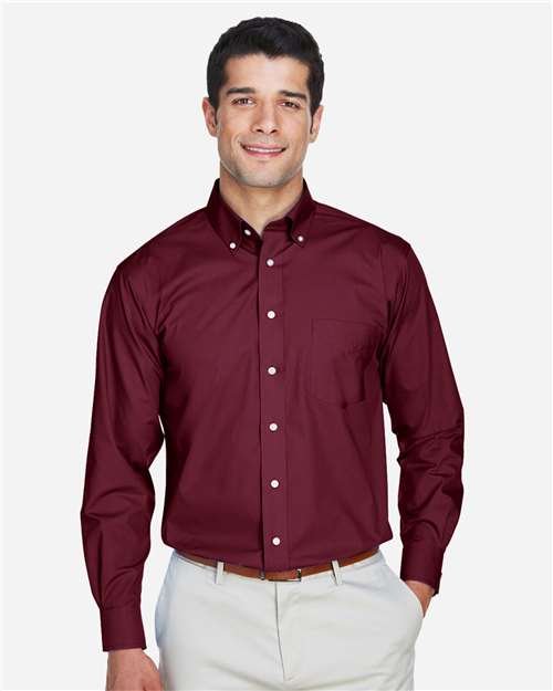 Devon & Jones - Men's Crown Collection® Broadcloth Woven Dress Shirt - D620 - Image 10