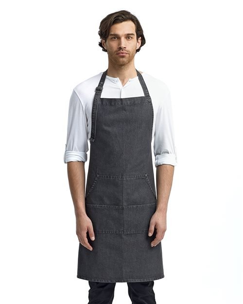 Artisan Collection by Reprime Jeans Stitch Denim Bib Apron - RP126 - Image 3