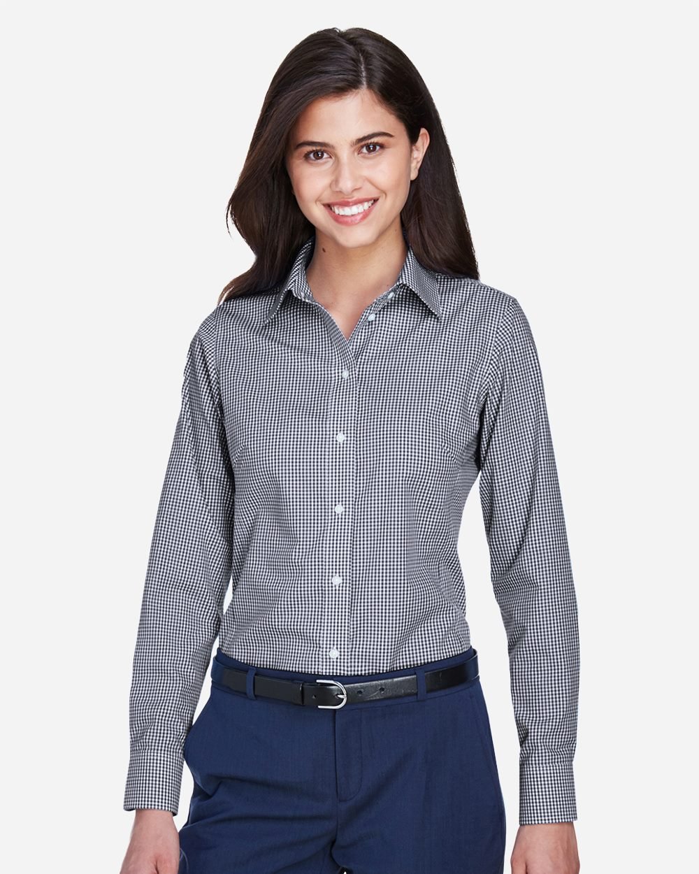 Devon & Jones - Women's Crown Collection® Gingham Check Woven Dress Shirt - D640W
