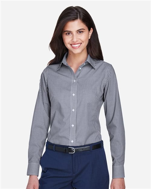 Devon & Jones - Women's Crown Collection® Gingham Check Woven Dress Shirt - D640W - Image 3
