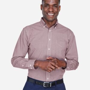 Devon & Jones - Men's Crown Collection® Gingham Check Woven Dress Shirt - D640