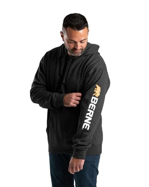 Berne Apparel Men's Tall Signature Sleeve Hooded Sweatshirt - SP401T - Image 5