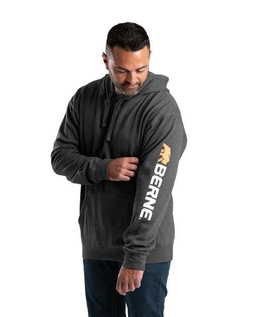 Berne Apparel Men's Tall Signature Sleeve Hooded Sweatshirt - SP401T - Image 8