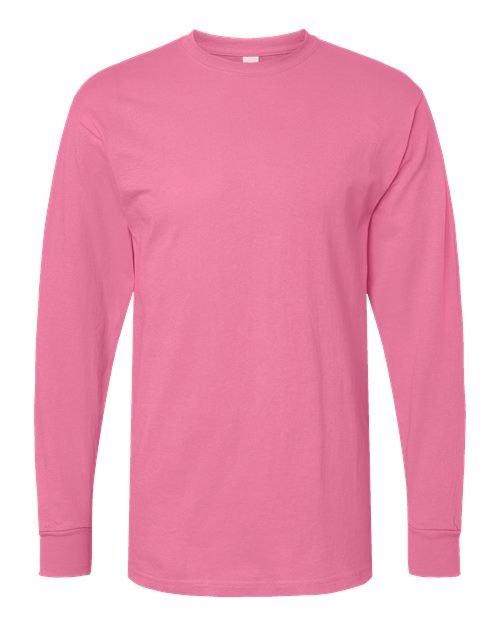 M&O Unisex Gold Soft Touch Long Sleeve T-Shirt - 4820 - Image 9