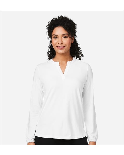 Devon & Jones - Women's Raleigh Half-Placket Knit Top - DP122W - Image 3