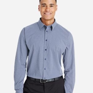 Devon & Jones Men's CrownLux Performance® Tonal Mini Check Woven Dress Shirt - DG535
