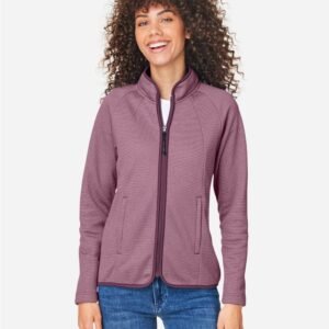 CORE365 - Women's Venture Heathered Stripe Full-Zip Jacket - CE72W