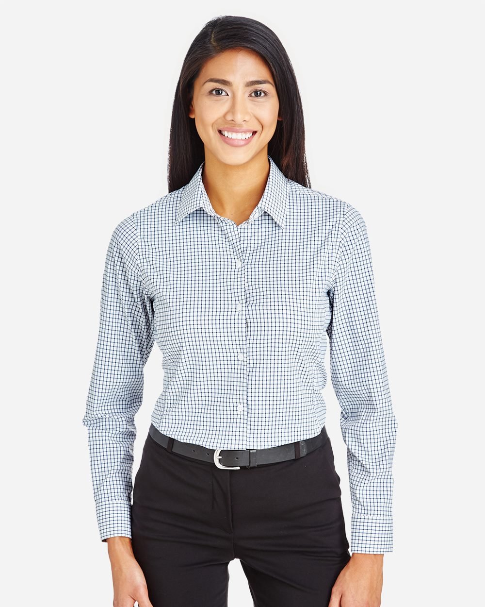 Devon & Jones Women's CrownLux Performance® Micro Windowpane Woven Dress Shirt - DG540W