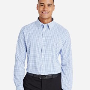 Devon & Jones Men's CrownLux Performance® Micro Windowpane Woven Dress Shirt - DG540