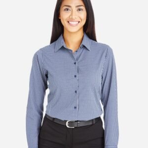 Devon & Jones Women's CrownLux Performance® Tonal Mini Check Woven Dress Shirt - DG535W