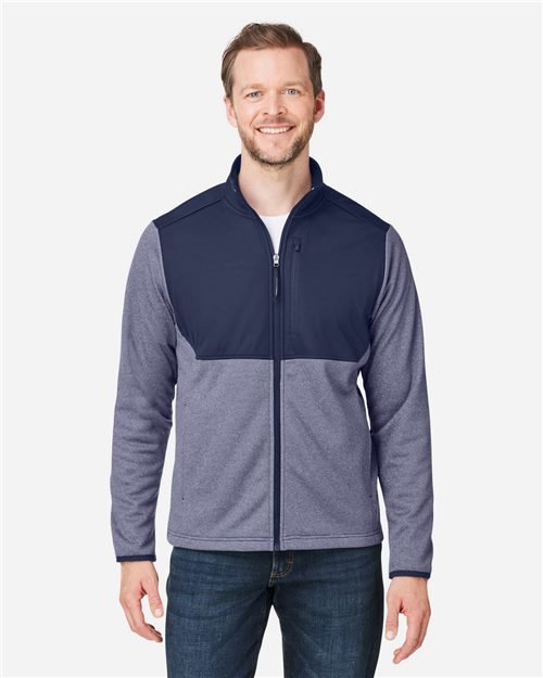 CORE365 - Men's Venture Heathered Stripe Hybrid Jacket - CE74 - Image 3