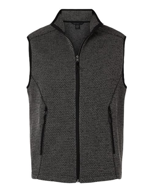 North End - Men's Jasper Jacquard Fleece Vest - NE731 - Image 2