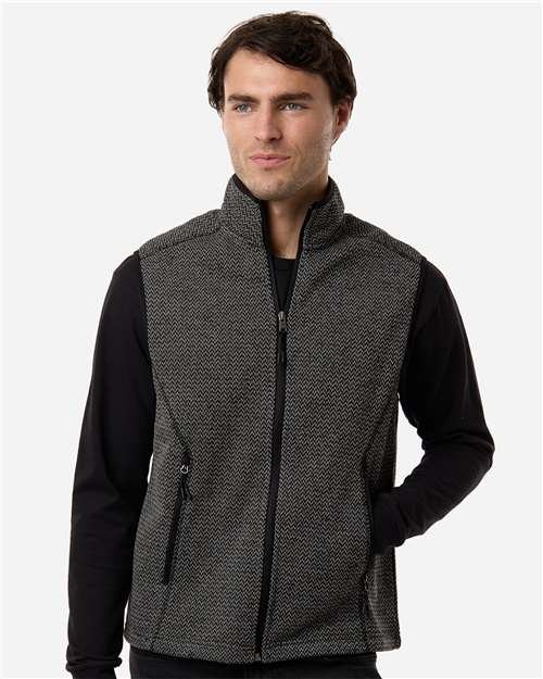 North End - Men's Jasper Jacquard Fleece Vest - NE731 - Image 6