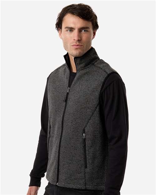 North End - Men's Jasper Jacquard Fleece Vest - NE731 - Image 8