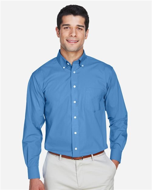 Devon & Jones Men's Tall Crown Collection® Broadcloth Woven Dress Shirt - D620T - Image 3