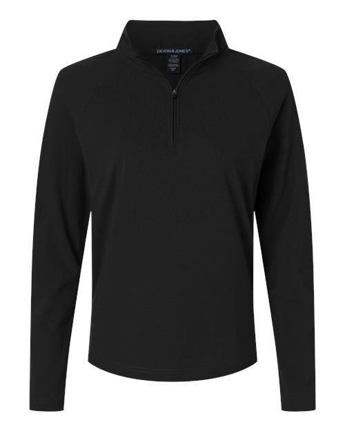 Devon & Jones - Women's Seaton Pebble Textured Quarter-Zip Pullover - DG402W - Image 9
