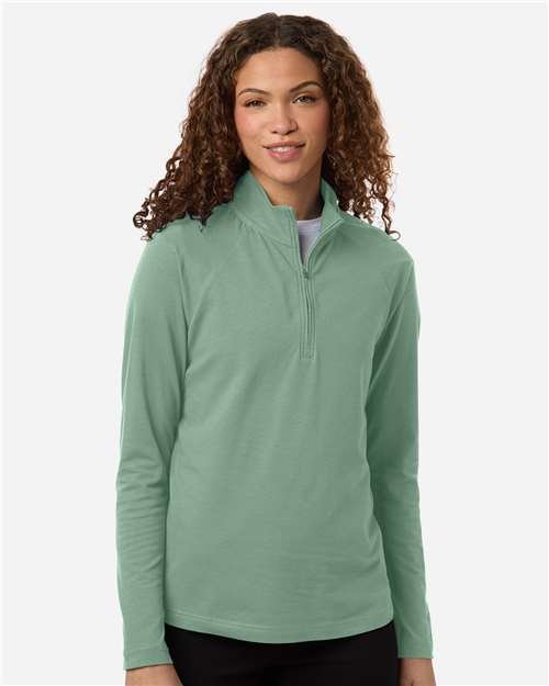 Devon & Jones - Women's Seaton Pebble Textured Quarter-Zip Pullover - DG402W - Image 6