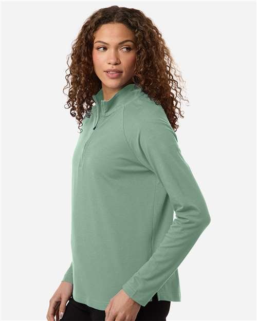 Devon & Jones - Women's Seaton Pebble Textured Quarter-Zip Pullover - DG402W - Image 8