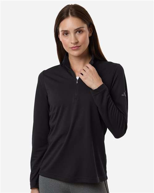 Adidas Women's Lightweight Quarter-Zip Pullover - A400 - Image 6