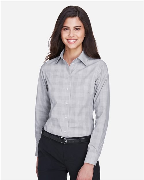 Devon & Jones - Women's Crown Collection® Glen Plaid Woven Dress Shirt - DG520W - Image 3