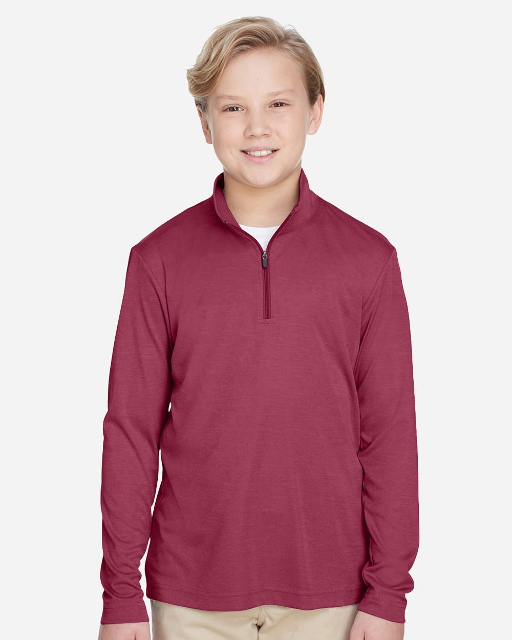 Team 365 Youth Zone Sonic Heather Performance Quarter-Zip Pullover - TT31HY