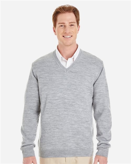 Harriton - Men's Pilblocâ„¢ V-Neck Sweater - M420 - Image 3