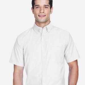 Harriton Men's Oxford Short Sleeve with Stain-Release - M600S