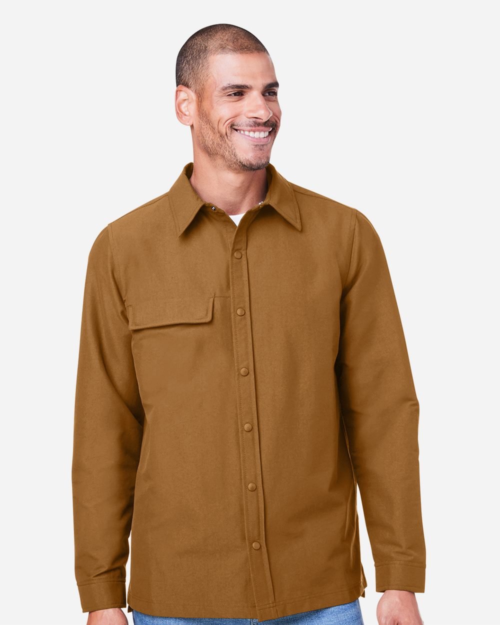 Harriton Unisex Flex Twill Overshirt Jacket - M72