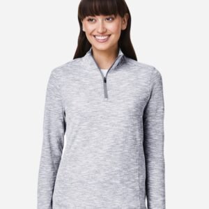 North End - Women's Eclipse Jacquard Quarter-Zip Pullover - NE415W