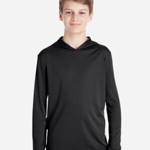 Team 365 Youth Zone Performance Hooded Long Sleeve T-Shirt - TT41Y